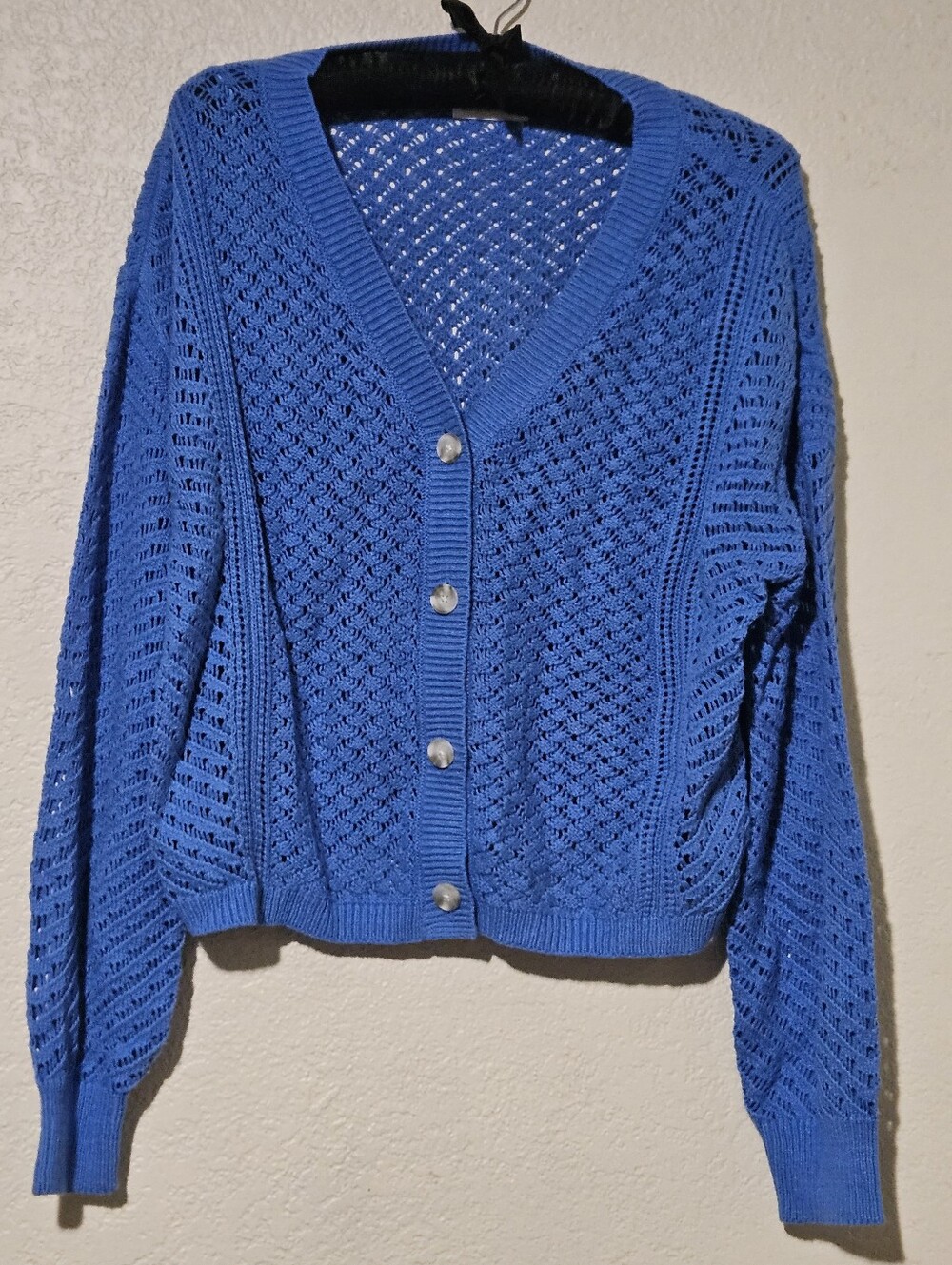 Sonoma Open Stitch Blue Cardigan